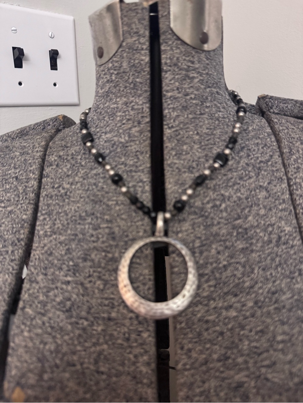 Premier Design Black and Silver Pendant Necklace